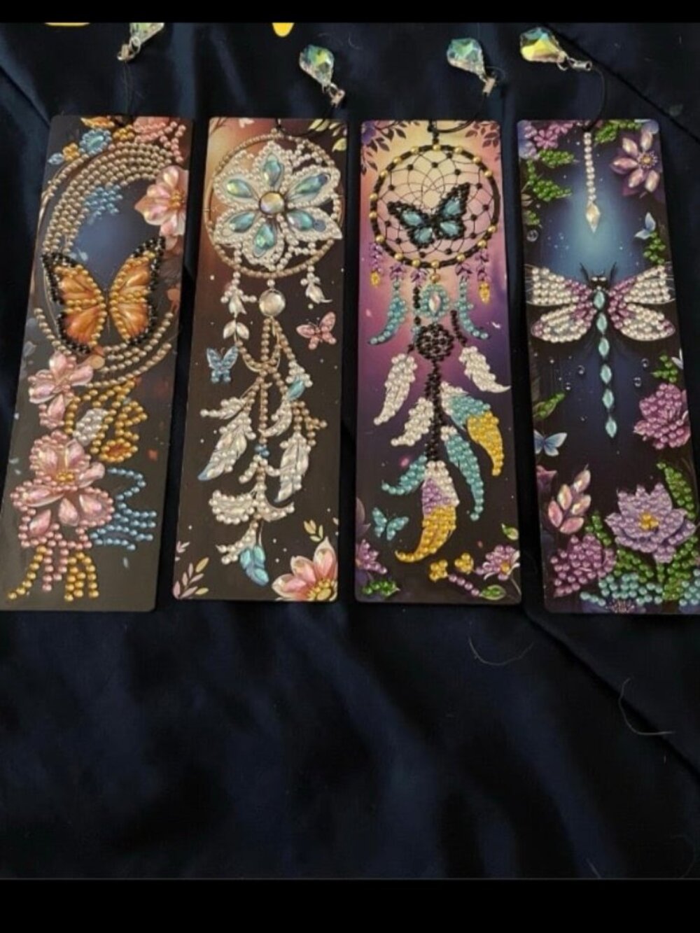 Butterfly and Dragonfly Diamond Art Bookmarks - 4 Pack